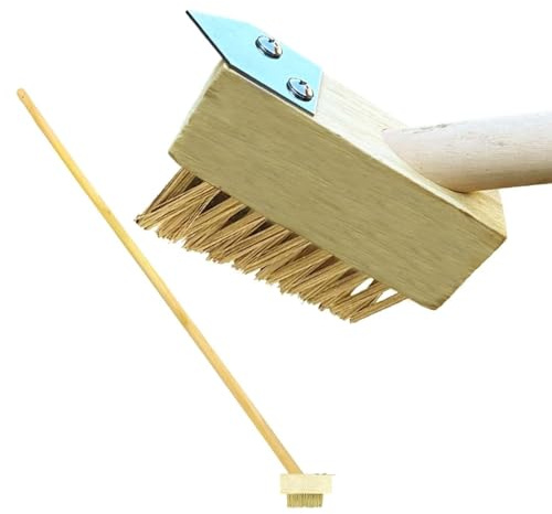YSAMAX Long Patio Weed Brush, Dual-Action, Durable Construction, Wedge-Shaped Bristles, Ergonomic Design, Versatile, Lightweight, Easy to Use, Ideal for Block Paving & Garden Paths (Pack of 1)