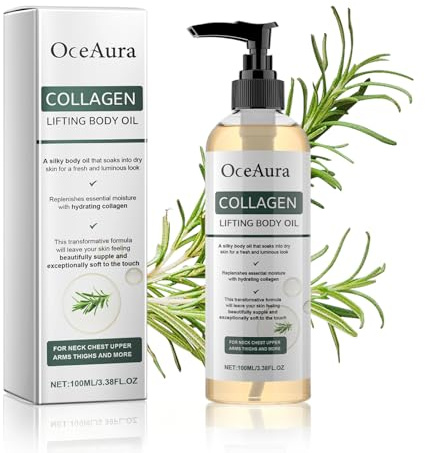 Huile Corporelle Liftante Au Collagène, 100ml Romarin Oil Corps Hydratante