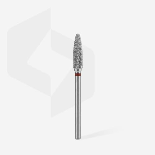 STALEKS Pro - Fresa in carburo di tungsteno per fresa per unghie, 4 x 14 mm, a forma di mais, grana fine
