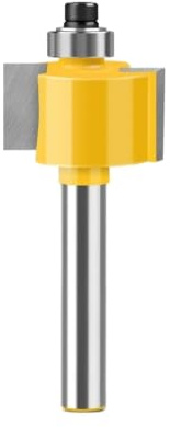 1PC 1/4 6MM Shank Milling Cutter Wood Carving T-Type Biscuit Joint Slot Jointing Slotting Router Bit Woodworking(Yellow-6.35x22x13mm)