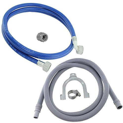 First4spares Universal Fill Water Pipe and Drain Hose Extension Kit for Zanussi Washing Machines (2.5m)