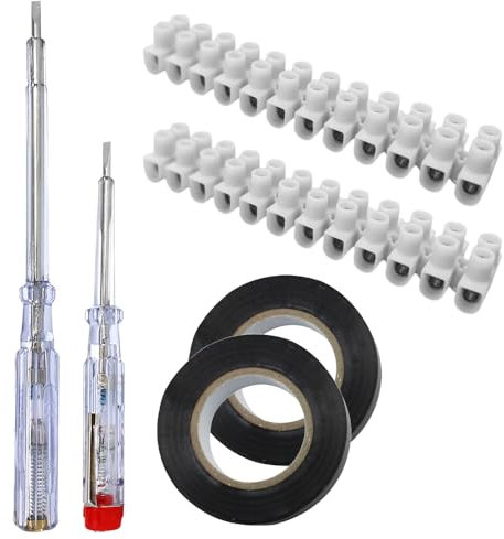 Detector de corriente y tensión de com-four® en distintos tamaños, multiherramienta con destornillador y probador de fase