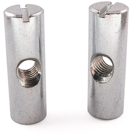 FVLFIL CDZP0090-25 Kreuzdübel Zylindermuttern, Zink, Centre Hole, M6 x 30, 25 Stück