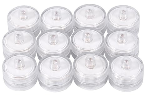 Garosa 12 Stück Flammenlose LED Teelichter mit Realistischen Hellen Flammen, Wasserdicht, Batteriebetrieben, Elektronisch für Hochzeit, Weihnachtsfeier und Decor.
