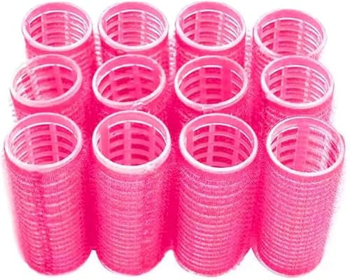 BESSEEK Hair Rollers Self-Grip Salon Hairdressing Curlers DIY Classic Curly Hairstyle Medium (Colors May Vary) 12 Pack