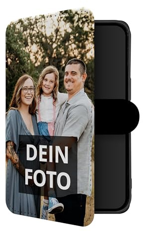 PhotoFancy® – iPhone 15 Hülle mit Foto Personalisieren – Handyhülle selbst gestalten (Flipcase)