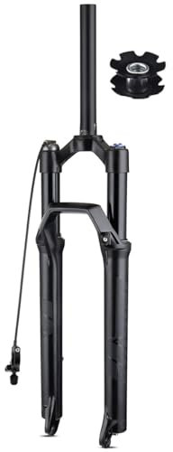 Mountain Front Gabel Luft Federgabel 27.5 29 Zoll Fahrradgabel Federung Gabel 1-1/8 Gerades Mit Speed Lockout Funktion Federweg 140mm QR 9 X 100mm Dämpfungseinstellung (Color : Black Remote, Size :