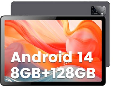 Azeyou Android Tablet 10 Inch, 8GB RAM+128GB ROM(1TB TF), Octa-core 2.0GHz Processor, WiFi 6 Tablets, 6000mAh Large Battery, HD+ Display, Rich Sound, BT5.0