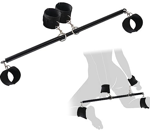 BDSM Bondage Fesseln Spreizstange, Verstellbare Handschellen Fußfesseln Sexsachen für Paare Kinky, BDSM Bondage Kit für Paare Erwachsene SM Spiele Sexspiele