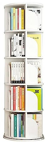 YTGHBIML Bücherturm Freistehend 360° drehbares Bücherregal, großes Fassungsvermögen, stehendes Bücherregal, 3/4/5 Etagen, Bücherregal, Organizer, Wohnzimmer-Bücherregal perfekte Darstellung