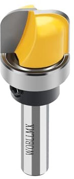 WOBLLMX Fresa da 8 mm per fresa superiore, Ø 19 mm con cuscinetti a sfera, fresa a tonda, per utensili da taglio, lavorazione del legno