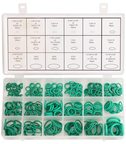 270tlg O Ring Dichtungsringe Gummidichtungen 18 Größen - HNBR Dichtungsring Set Öl Säure Elektrische Dichtungssatz