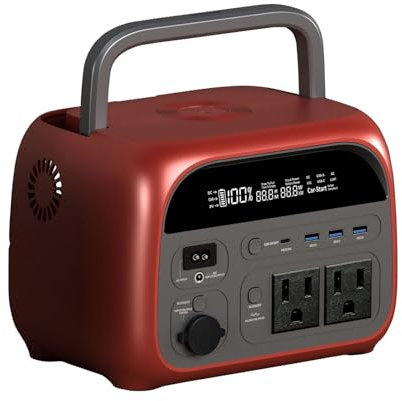 ZYT-DHRUCB Stazione di Alimentazione Portatile, Batteria da 300 Wh con 2 Prese CA e Funzione di Ricarica Wireless, generatore Solare, per Campeggio all'aperto, Camper, Uso Domestico,600Wh