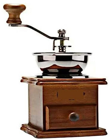 Handkaffekvarn Kvarn För Spannmål Kaffe Handkvarn Mini Retro Bean Kryddörter Trä Kafferedskap Handkaffekvarn För Hem Kontor Resor