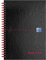 Oxford 100080220 - Black n' Red, Taccuino Lucido con Copertina Rigida e Rilegatura a Spirale, Singolo, A5, Nero