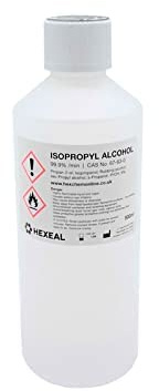 Hexeal 99.9% Isopropyl Alcohol 500ml – IPA for Sanitising & Cleaning | Removes Grime from Phones and Electronics, Powerful Degreaser and Cleaning Fluid