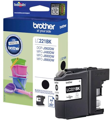 Brother International LC221BK Tintenpatrone, schwarz