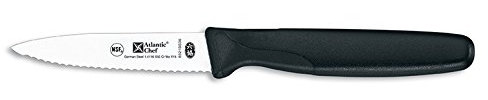 Piazza 8150-8321SS36 Spelucchino con bordo seghettato, nero, lunghezza 8 cm