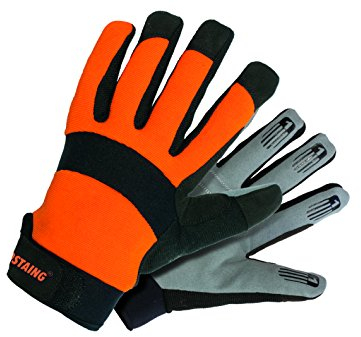 ROSTAING Men;Women Optipro Gants manutention absorption vibrations en paume, Orange/noir/gris, 1 paire (Lot de 1) EU