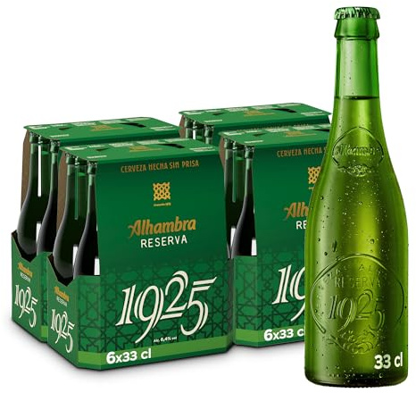 Alhambra Reserva 1925, Cerveza Fermentación Extra Lenta, Pack 24x33cl