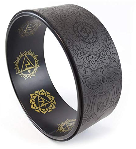 Mongrep Yoga Rad Holz, Yoga Rolle für Dehnübung, Rückbeugen, Flexibilität, Yoga Zubehör, Yoga Wheel zur Linderung von Rückenschmerzen