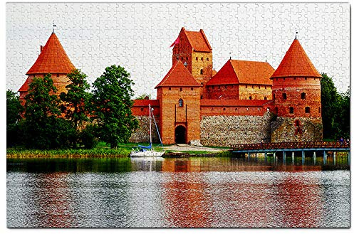 Trakai Schloss Litauen Puzzle 1000 Teile Holzpuzzle Erwachsene Spielgrafik Reise Souvenir Holz