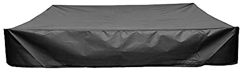 ZQWE Staubdichte Sandkasten-Abdeckung mit Kordelzug, Sandkastenabdeckungen, wasserdichte Sandkasten-Abdeckung, Abdeckplane Oxford-Stoff für Sandkasten (Black,200x200cm)