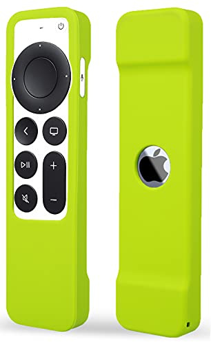 TOKERSE Case Compatible with Apple TV 4K Siri Remote 2021 2022 - Soft Silicone Remote Case Cover Sleeve Skin Compatible with Apple TV 4K / HD Siri Remote Controller (2nd & 3rd Gen) - Green