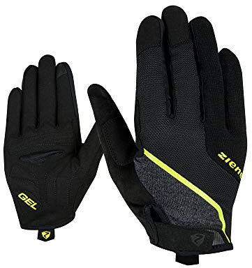 Ziener Herren CLYO Touch Long Fahrrad, Mountainbike, Radsport-Handschuhe | Langfinger mit Touchfunktion - atmungsaktiv/dämpfend, bitter Lemon, 9,5