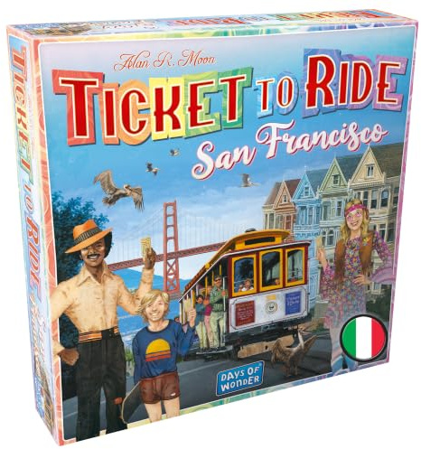 Asmodee - Ticket to Ride San Francisco, Brettspiel, 2-4 Spieler, 8+ Jahre, italienische Ausgabe