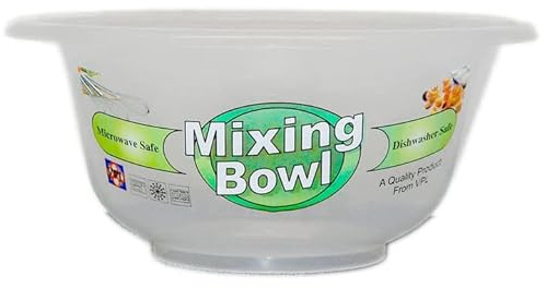 Round Multipurpose Plastic Mixing Bowls Vegetable Fruits Salad Serving Kitchen Pantry Food Storage Meal Food Prep Bowl Catering Cooking & Baking Microwave Dishwasher Safe (12, 15 CM)