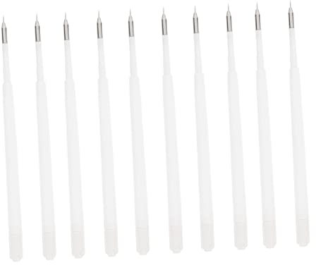 Veemoon 10 Stücke Folie Auspuff Stift Auto Werkzeug Autoteil Tönungsfolie Für Vinyl Jäten Stift Refills Air Release Pen Refills White Pin Bubble Abs Refill for Jäten Stifte