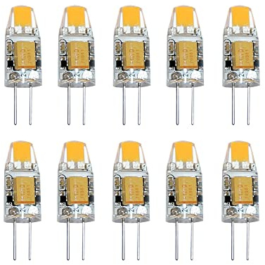 NCC-Licht 10 x G4 LED 12V Leuchtmittel Stiftsockel 1W warmweiß 360°, LED G4 Ersatz für 10W Halogenlampen