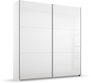 Rauch Möbel Aurelio, Schwebetürenschrank, Hochglanz Weiß, Breite 175 cm | Kleiderschrank mit Schwebetüren, Schiebetüren, 2-türig, für Schlafzimmer, Kinderzimmer, Wohnzimmer, Gästezimmer, Garderobe