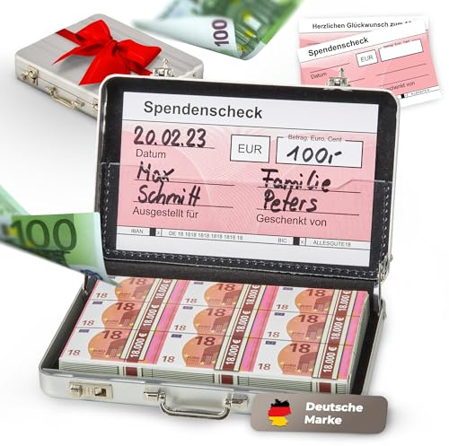 Darlena 18. Geburtstag Mini Geldkoffer als Geldgeschenk - Lustig Gutscheine oder Geld verschenken - Lustige Geschenke zum 18 Geburtstag (Mädchen & Junge), Geburtstagsgeschenk zum 18er