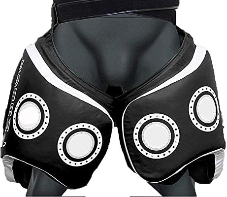 KhUKhu Sport-Oberschenkelschützer, Sport-Schutz-Kickboxen, Kickbox-Oberschenkelpolster, Heavy-Hitter-Box-Körperschutz für Kickboxen, UFC-Training, Kick-Muay-Thai-Beinschutz