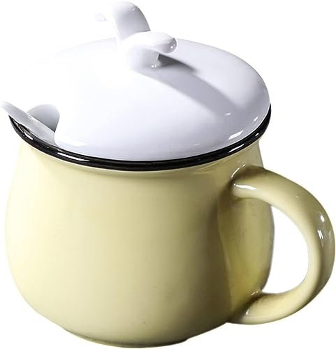 Azucarero, azucarero con tapa, azucarero europeo de color sólido con tapa, bonito tarro de almacenamiento, azucarero de porcelana con cuchara, salero pequeño, for cafetería, restaurante, tapa rosa y n