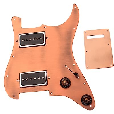 Supvox Humbucker Pickup Gitarre Vorverdrahtetes Schlagbrett aus Aluminiumlegierung Schlagbrett mit Tonabnehmerabdeckung ca Unkomplizierte Montage