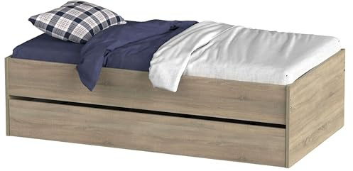 Miroytengo Cama Nido 105x190 cm, Cama Nido Grande, Cama Doble Juvenil Doble Terai Roble Cambrian