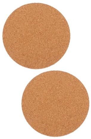 BESPORTBLE 2pcs Cork Mat Round Coasters Absorbent Plant Mat Tray Cork Saucer for Flower Pots Drainage
