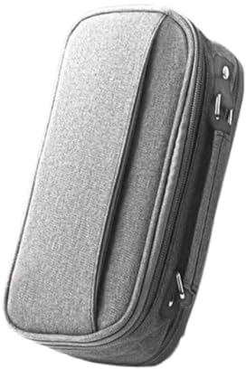 Federmäppchen Junge Mäppchen Schulmäppchen Federtasche 3 Fächer Federmappe Pencil Case Teenager Mädchen Schwarz Groß Erwachsene Große Kapazität Verdickte Leinwand Student (grey,24x8x11cm)