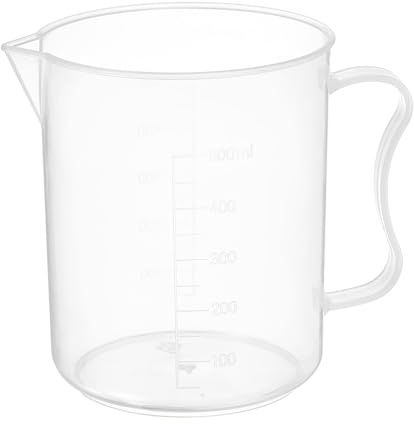 PATIKIL 500ml Measuring Cups, 1Pcs Polypropylene Beakers Graduated Measuring Pitcher Beakers with a Handle and Spout for Lab Experiments, Baking and Cooking, Transparent