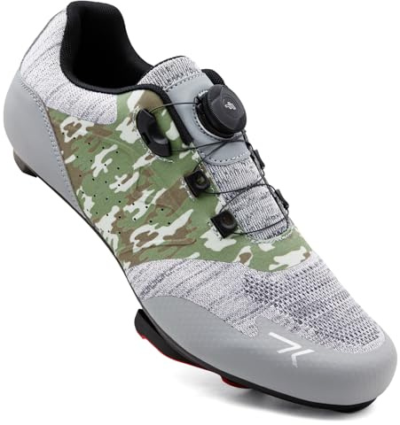 Feyenold Chaussures de vélo pour Hommes/Femmes Compatibles Peloton,Compatible l'installation Look &SPD SPD-SL Lock Triangle