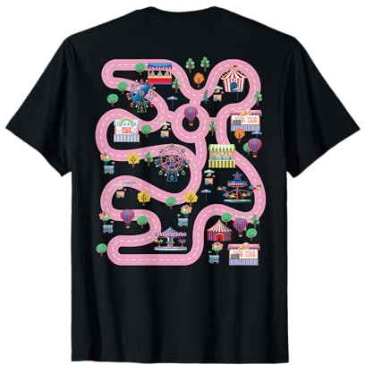 Cute Playmat outfits Coole Spielmatte Autorennbahn auf der Rückseite, Vatertag T-Shirt, Schwarz, Klein, Unisex, Kurzarm, T-Shirt, Hemd