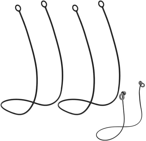 Lot de 2 Cordons de Connexion pour Bouchons d'Oreilles - Accessoires en Silicone Avec Embouts Amovibles pour Sécurité
