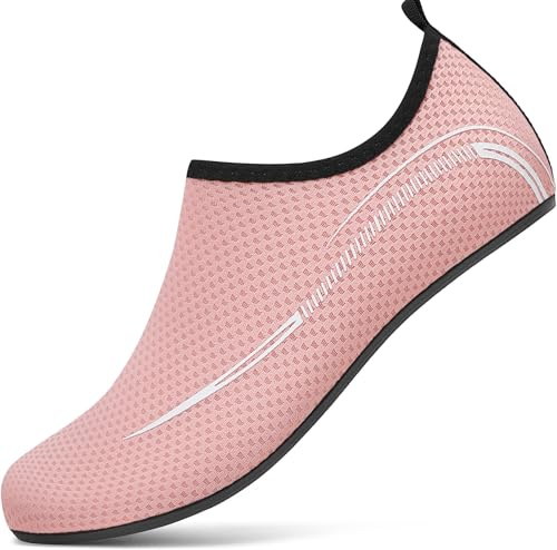 sportvibe Water Shoes Beach Shoes Womens Mens Aqua Shoes Quick Drying Barefoot for Swimming Running Surfing Kayaking Beach Yoga (Pink,6.5 UK/40 EU)