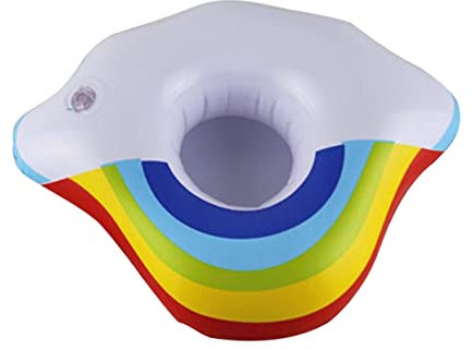 Gogogmee 4pcs Inflatable Drink Cup Holder for Pool Beach Use Lightweight Pvc Material Floating for Outdoor Activities