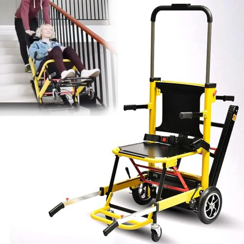 Elektrischer Treppensteiger Treppensteigrollstuhl, elektrischer Treppensteigrollstuhl, Bergsteiger-Sackkarre, Treppensteiger für ältere Menschen, Gehlast 363 LB, für ältere, behinderte Patie