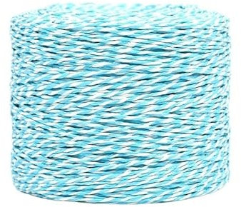 Hilo de papel de paja for patchwork de 160 g for tejer a crochet Cuerda de papel de rafia(Sky blue white)