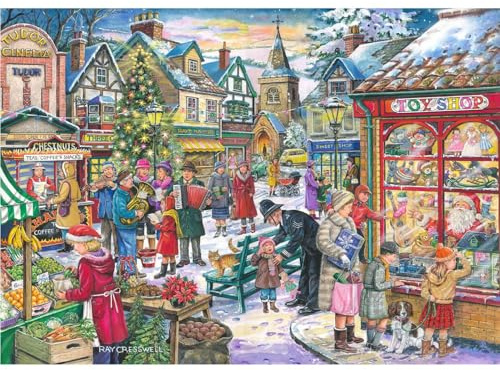 The House of Puzzles Window Shopping Jigsaw - Big 500 Piece Jigsaws For Adults, Extra Large Pieces, Artist Illustrated, Scenic Landscape, Deluxe Puzzle Gifts